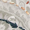 Grey Embroidered Jacquard Scarf, grey, swatch