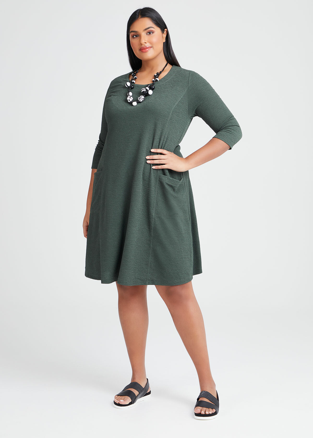 Shop Plus Size Alvarra Dress in Green | Taking Shape AU