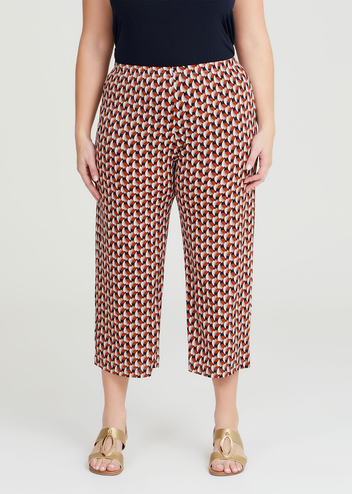 Shop Plus Size Printed Culotte Pant in Multi | Sizes 12-30 | Taking ...
