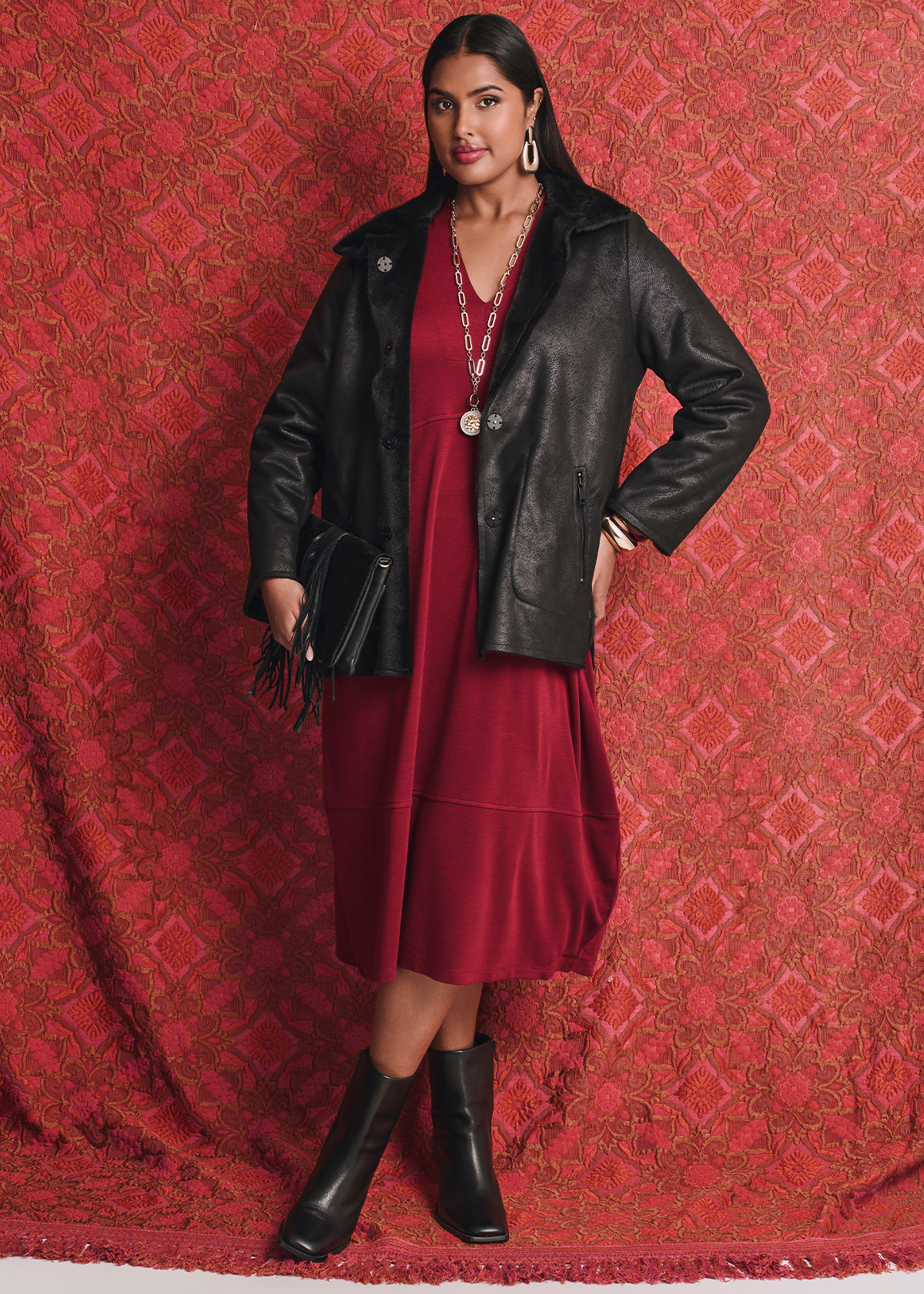 Reversible Faux Fur Shearling Jacket