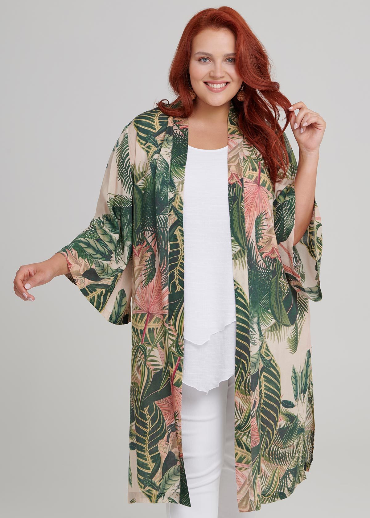 Shop La Palma Kimono in Green in sizes 12 to 30 | Taking Shape AU