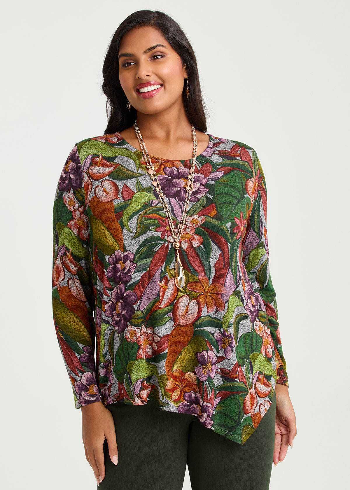 Bamboo Cosy Asymmetrical Top