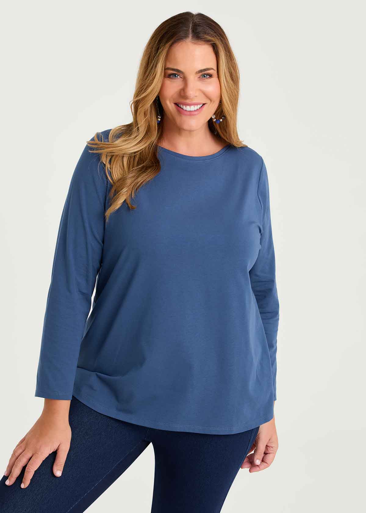 Good Earth Cotton Australian Cotton Boat Neck Top