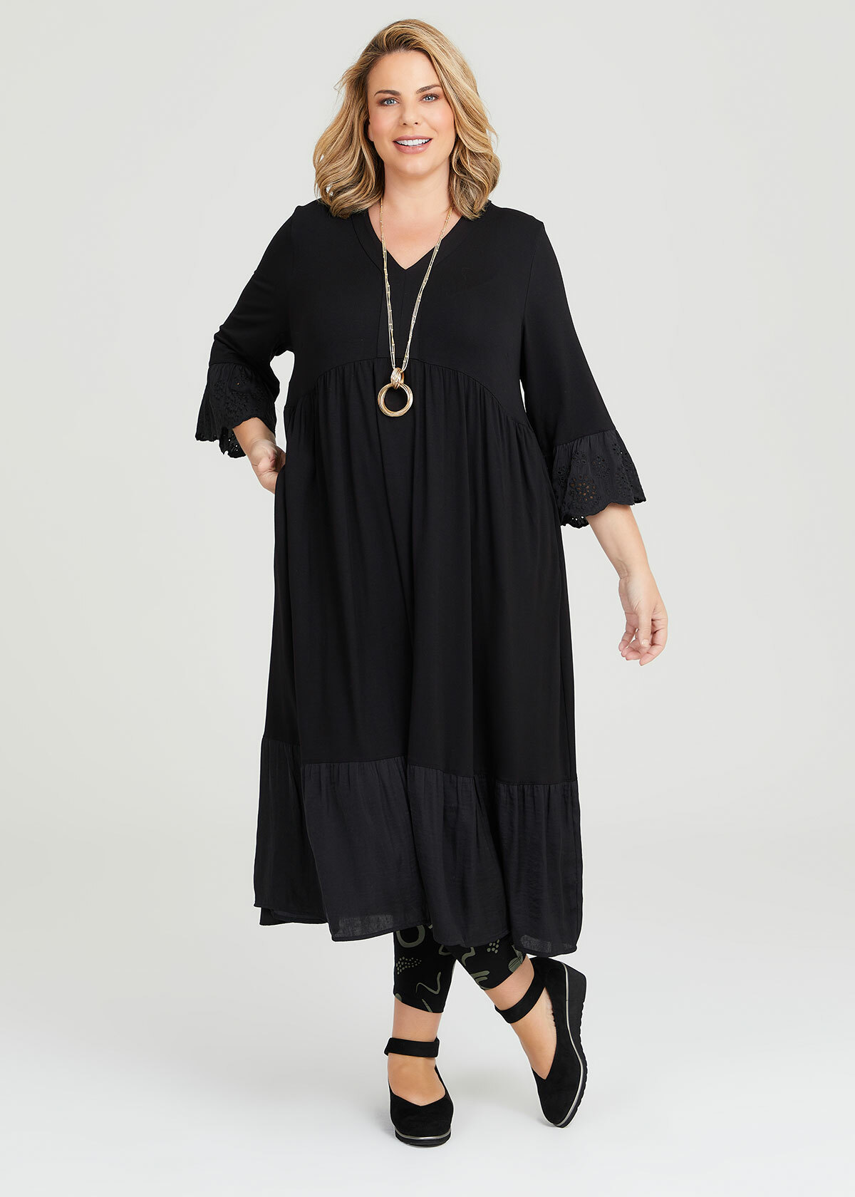 Shop Plus Size Luxe Harper Dress in Black | Taking Shape AU