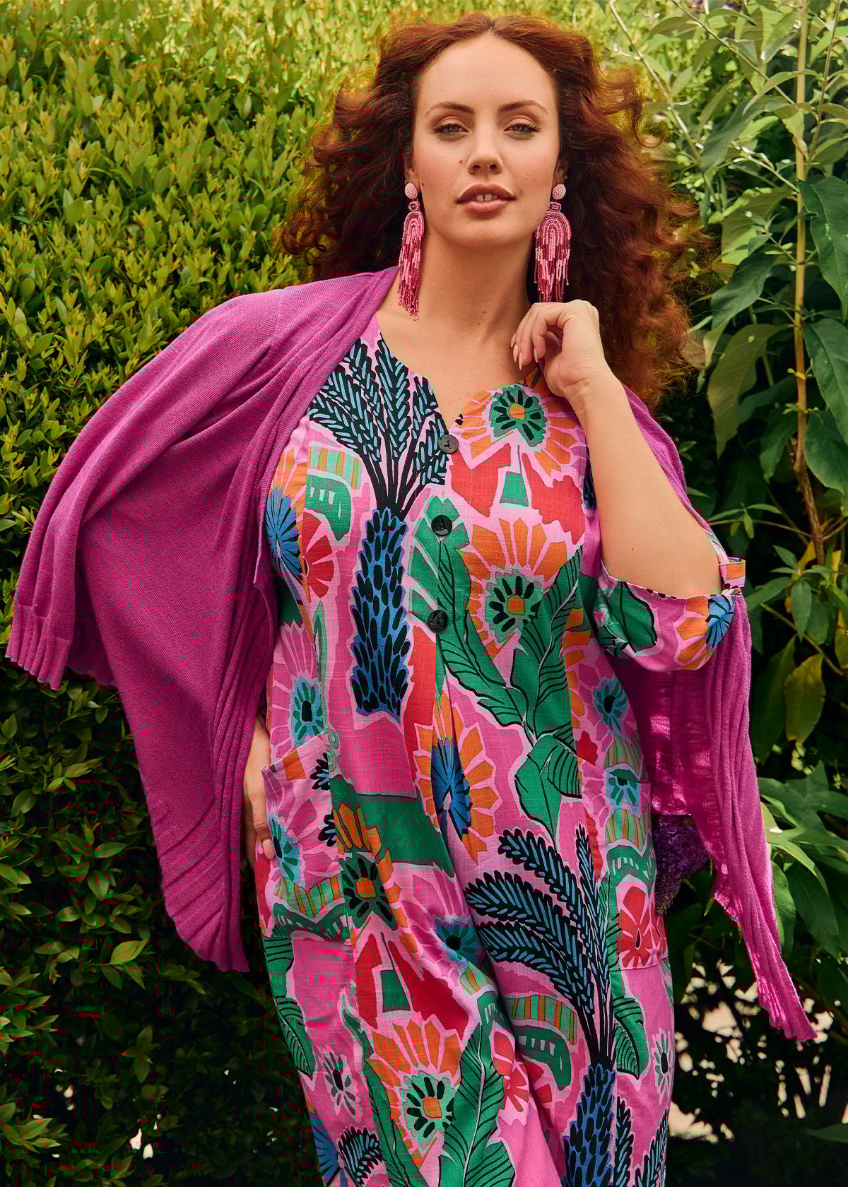 Drape Front Slub Knit Crop Cardigan