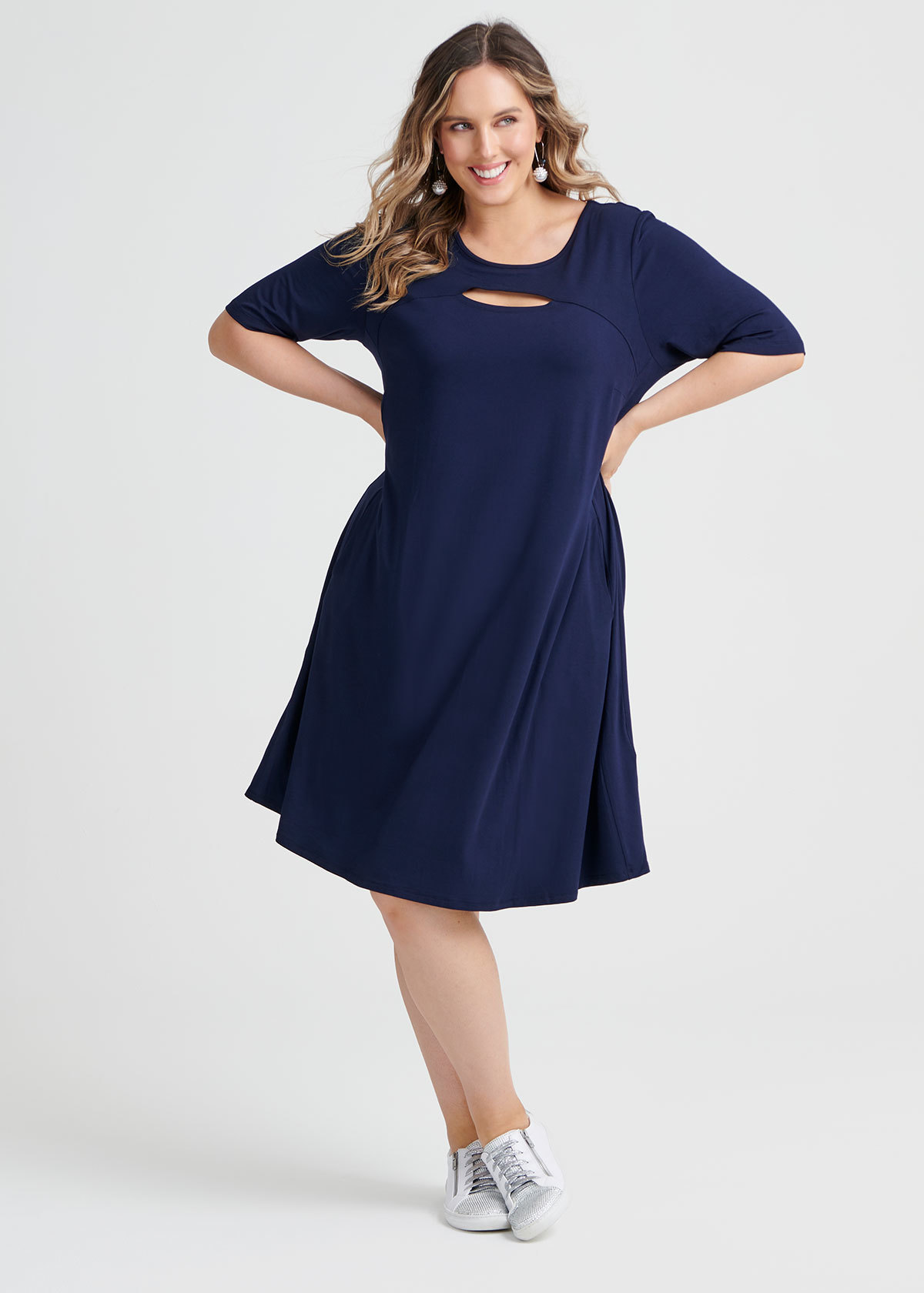 Shop Plus Size Moda Bamboo Dress in Blue | Taking Shape AU