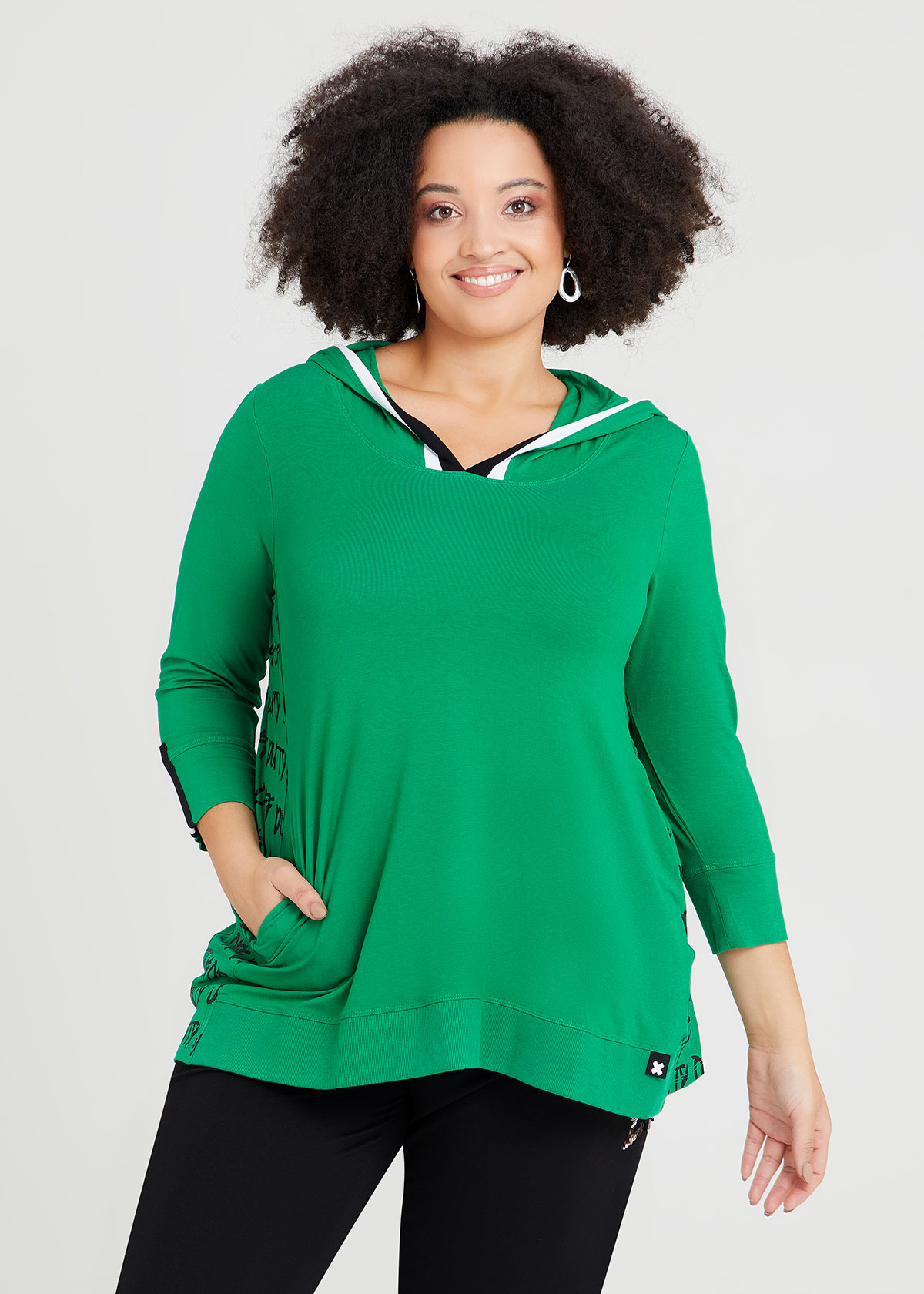 Shop Plus Size Natural Weekend Tunic in Green | Taking Shape AU