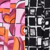 Reversible Quilt Natural Vest, print, swatch