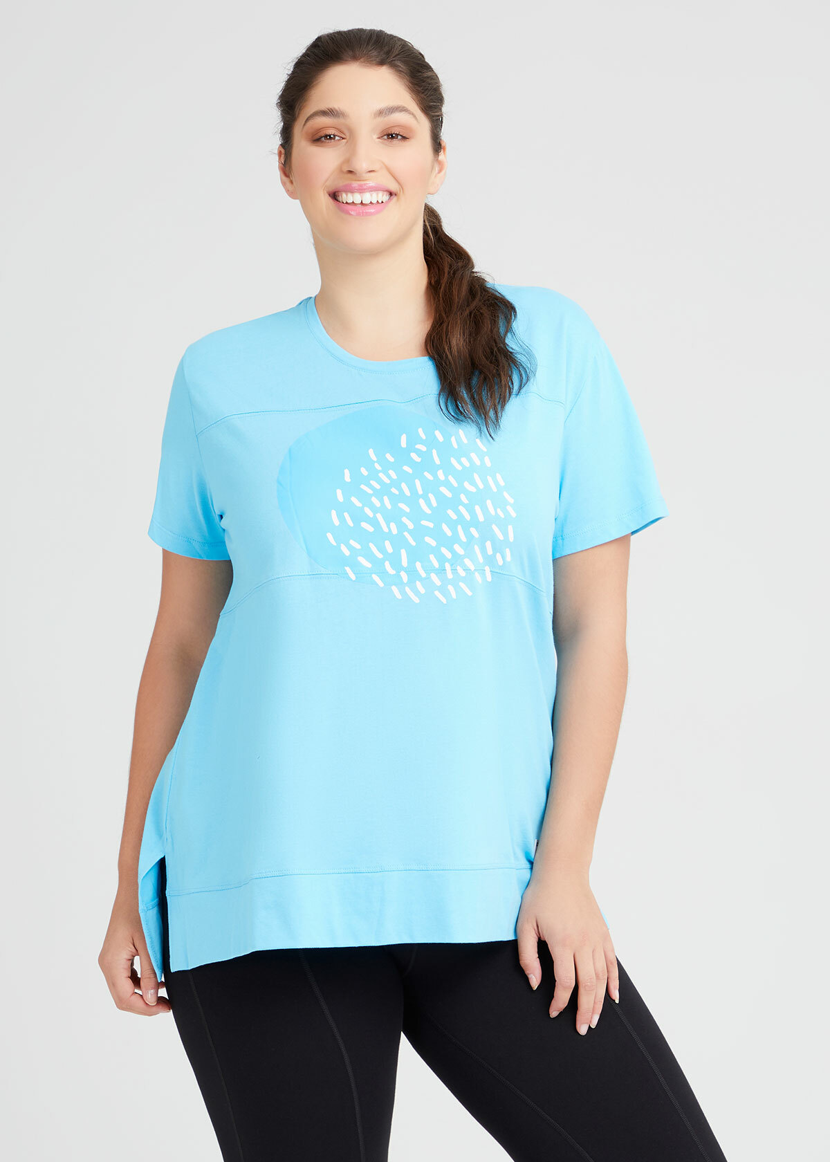 Shop Plus Size Organic Cotton Active Tee in Blue | Taking Shape AU