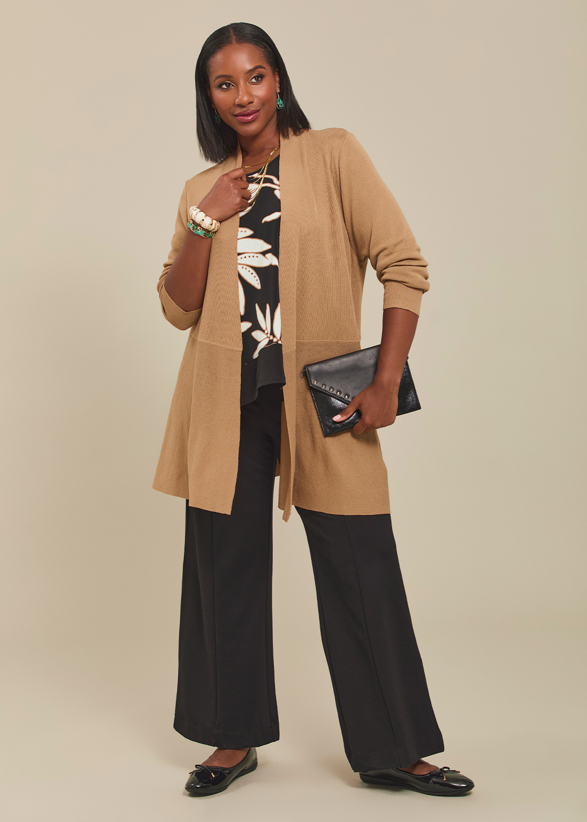 Peplum Milano Natural Cardigan