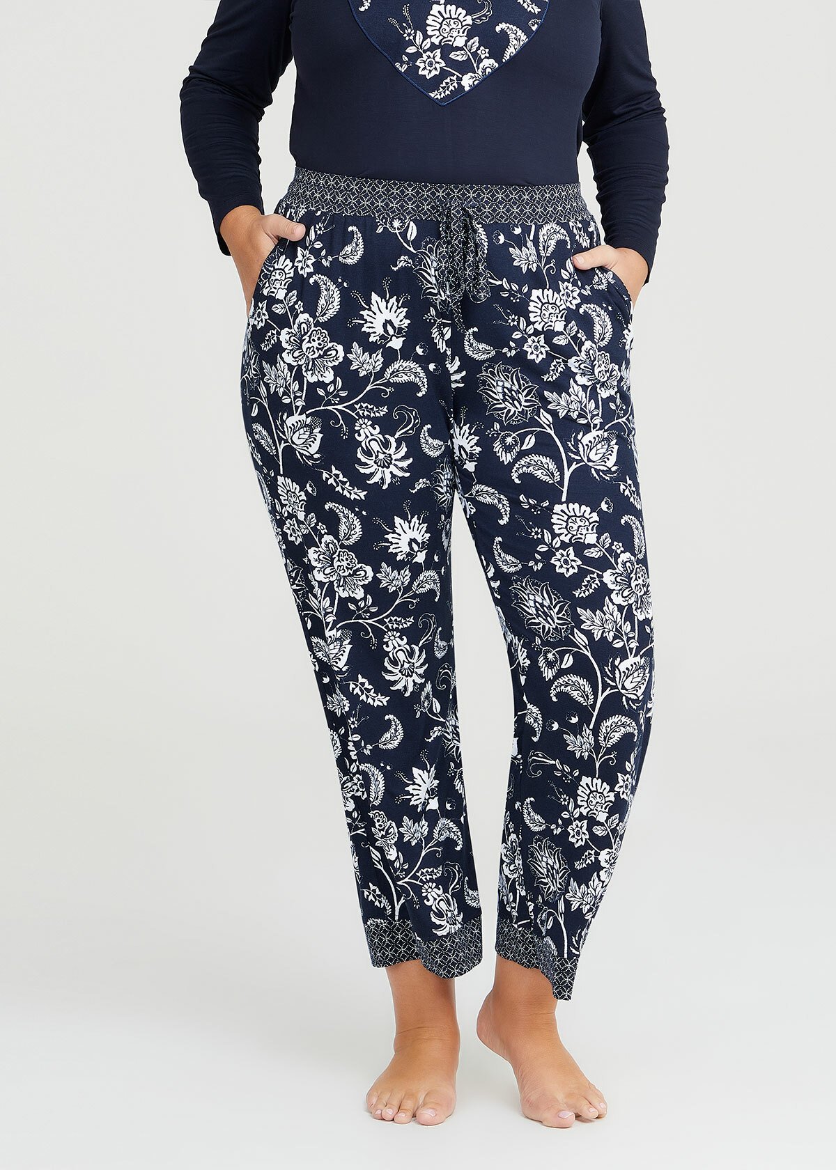 Shop Plus Size Bamboo Ikat Pyjama Pant in Multi | Taking Shape AU