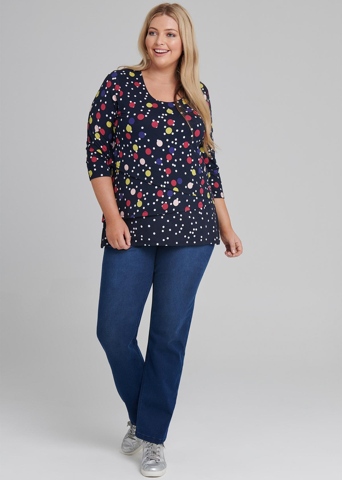 Taking Shape The Tall Luxe Looker Jean Size 26 in MID Blue, Denim - Plus Size Women's Denim & Jeans