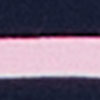 Natural Stripe 3/4 Sleeve T-shirt, dark indigo/rose, swatch