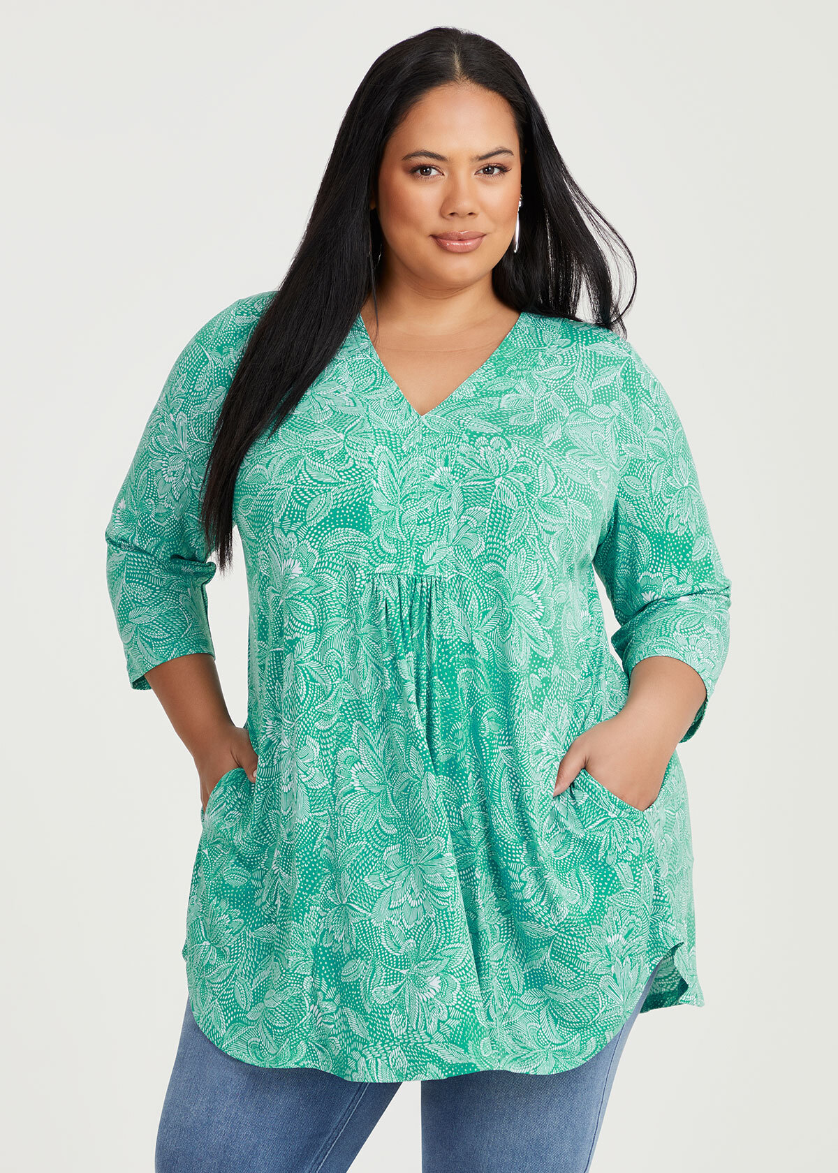 Plus Size D Peek Tunic main image 1