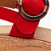 Cork Buckle Sandal, red, swatch