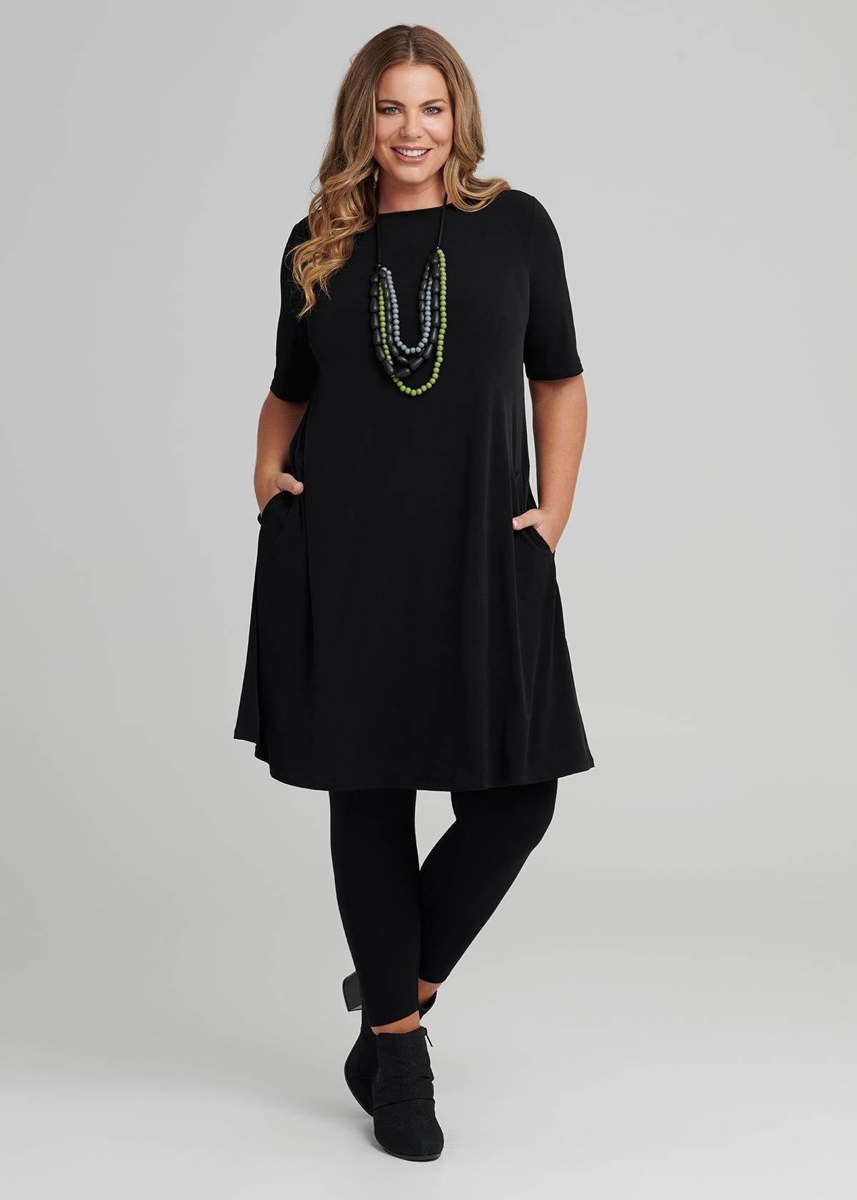Shop Plus Size Essential Dress in Black | Taking Shape AU