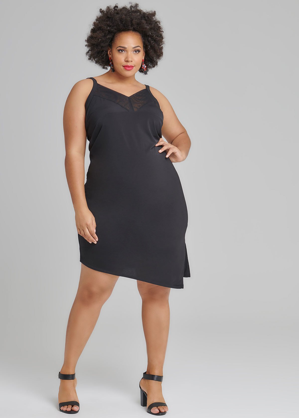 Shop Plus Size Express Yourself Slip Dress, Black Taking Shape AU