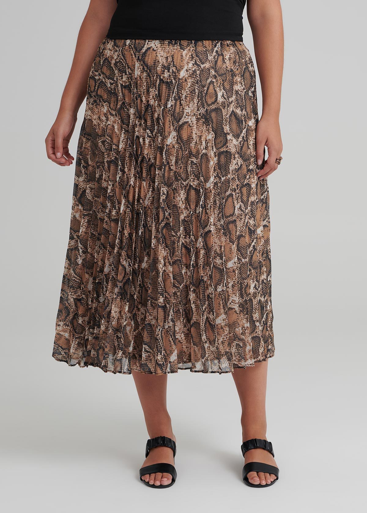 Shop Plus Size Society Pleat Skirt in Print | Taking Shape AU