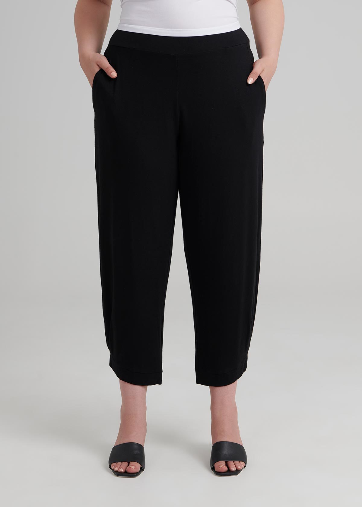 Shop Plus Size Bamboo Essential Pant in Black | Taking Shape AU