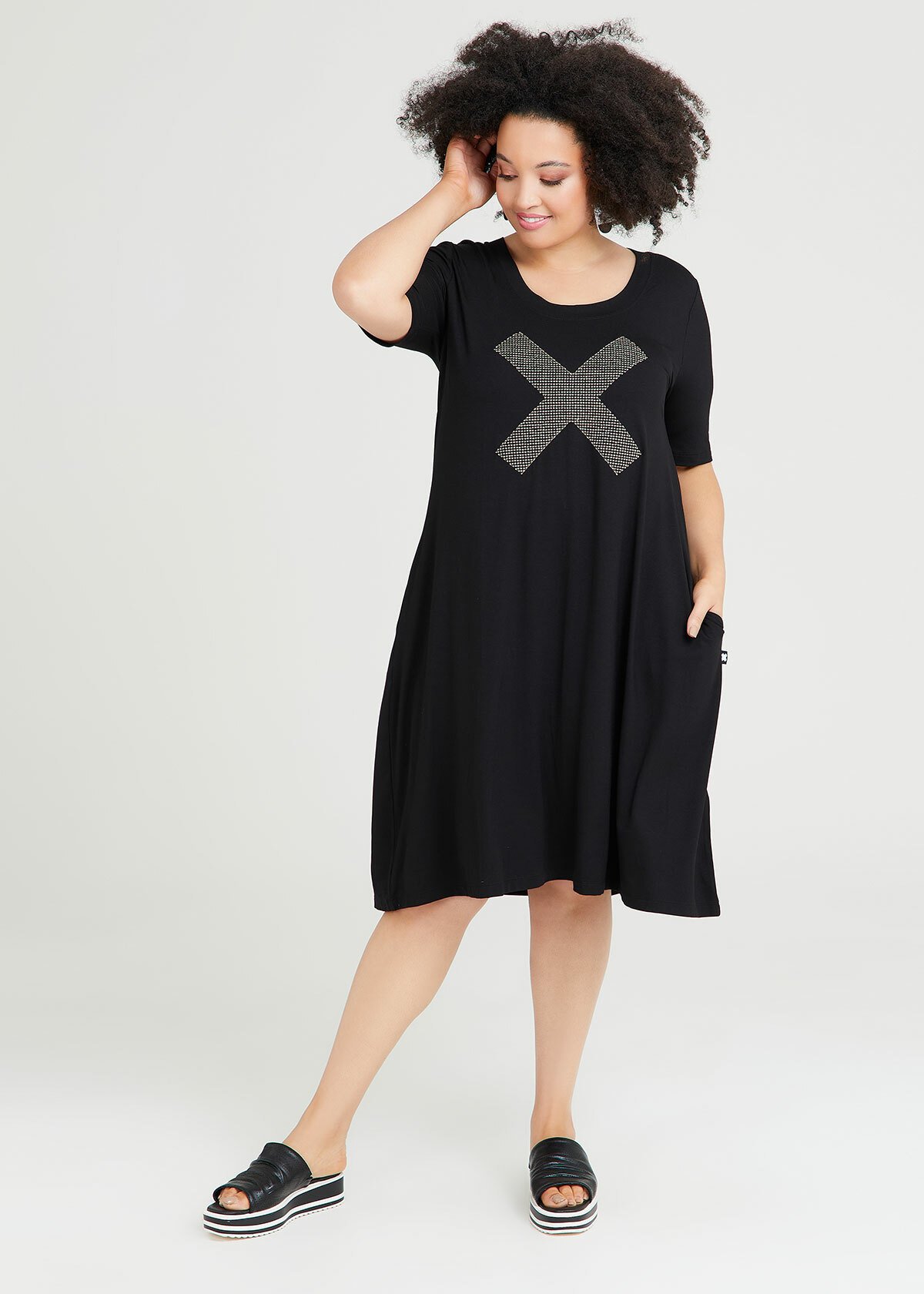 Shop Plus Size Natural Glam Dress in Black | Taking Shape AU