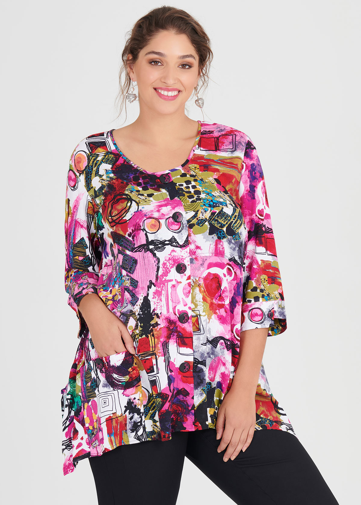 Shop Plus Size Matisse Natural Top in Print | Sizes 12-30 | Taking Shape AU