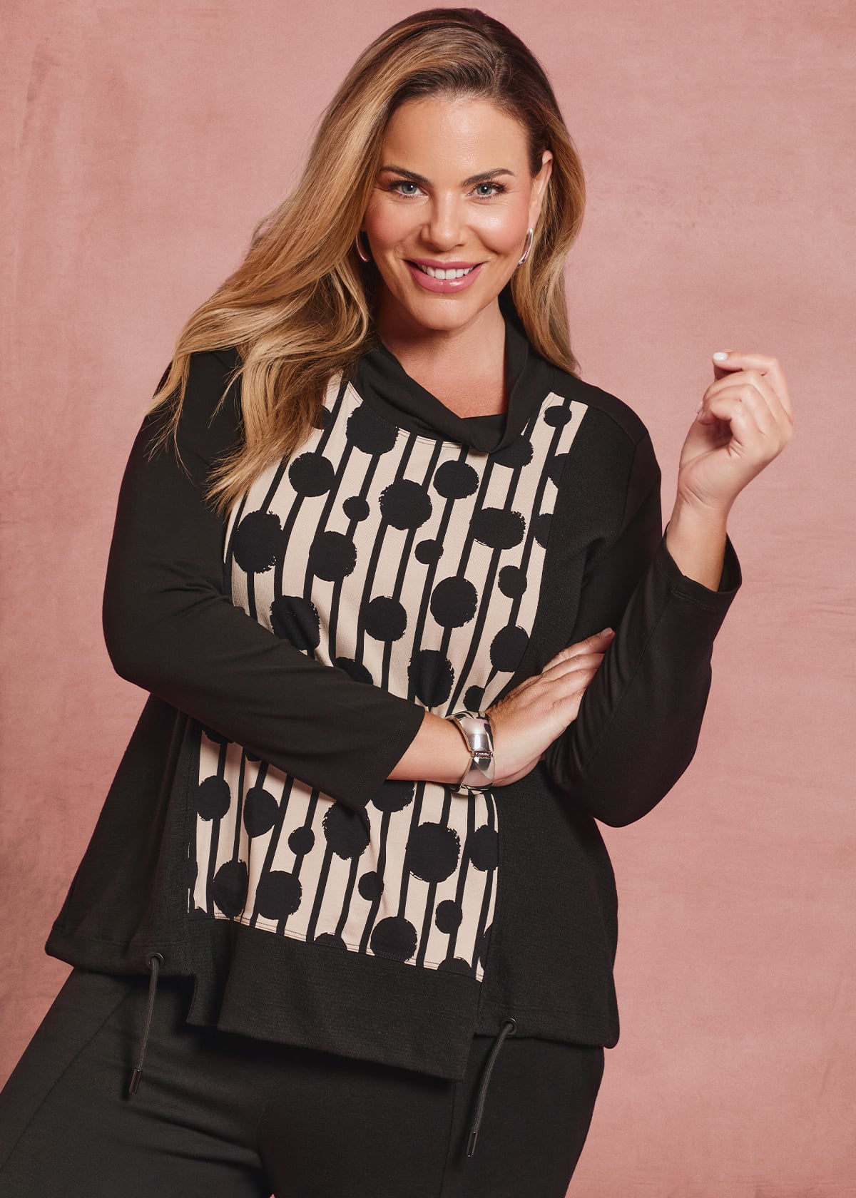 Natural Becca Spliced Spot Top