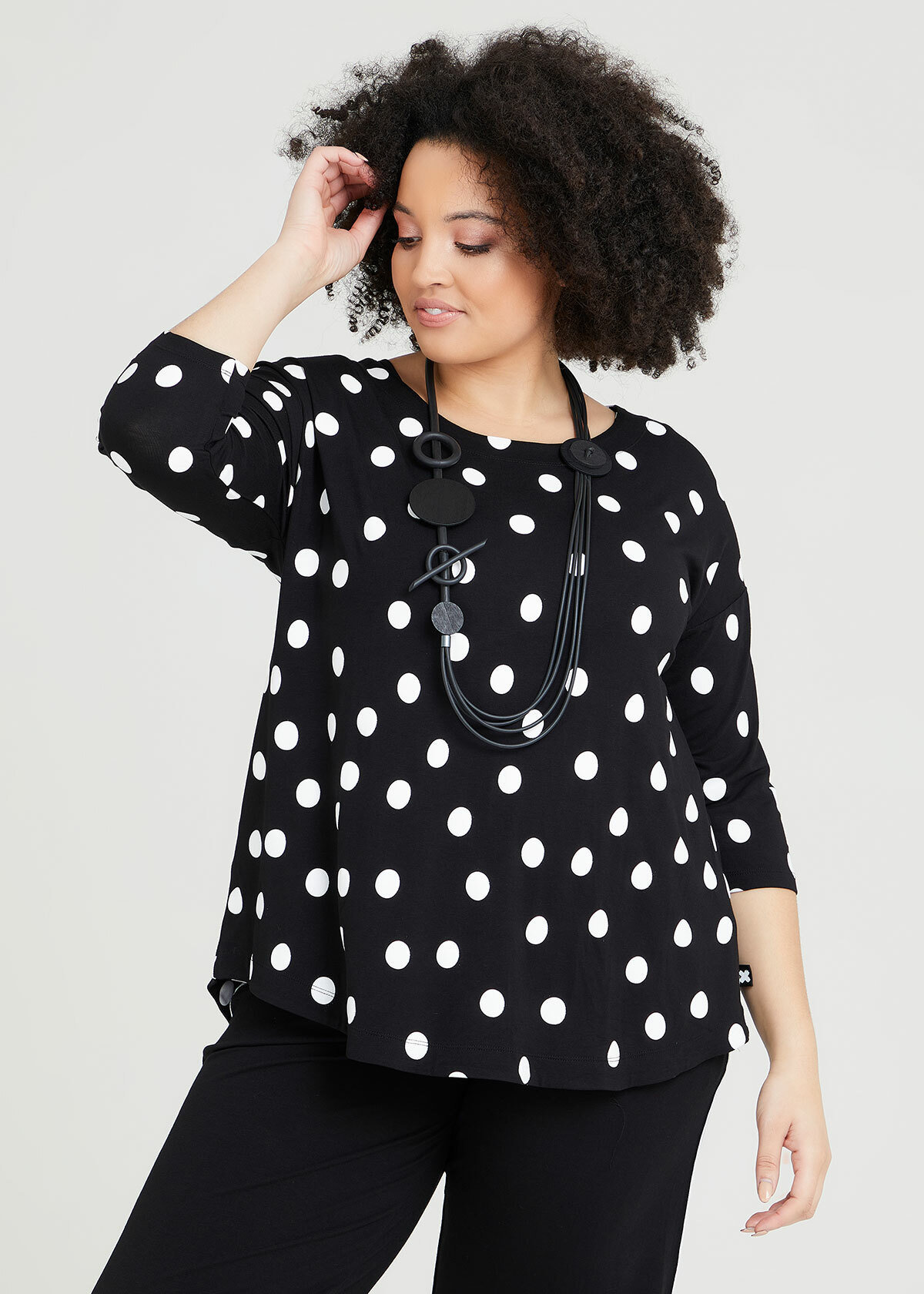 Shop Plus Size Natural Seeing Spots Top in Multi | Taking Shape AU