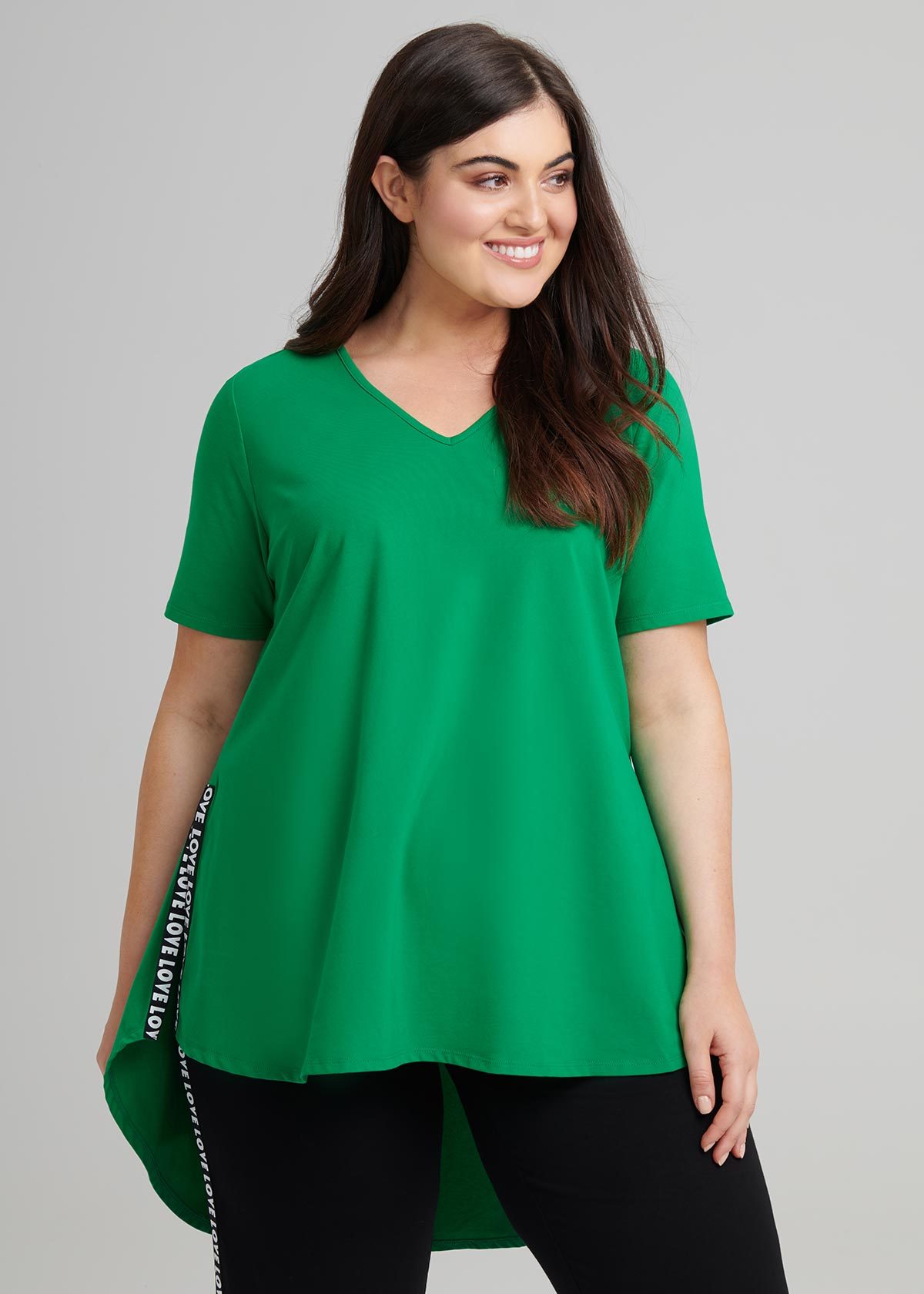 Shop Plus Size Cotton Mon Cheri Top in Green | Taking Shape AU