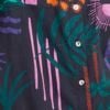Cotton Teal Garden Beach Shirt, print, swatch