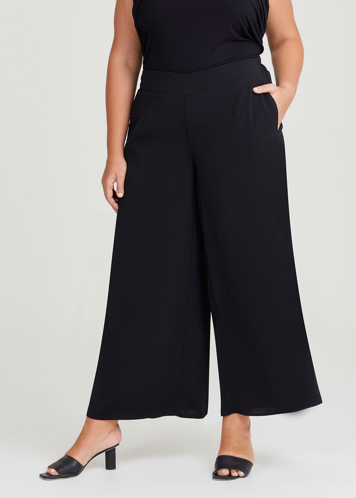Shop Plus Size Gia Wide Leg Evening Pant in Black | Taking Shape AU
