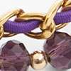 Fabric & Charms Bracelet Set, purple, swatch
