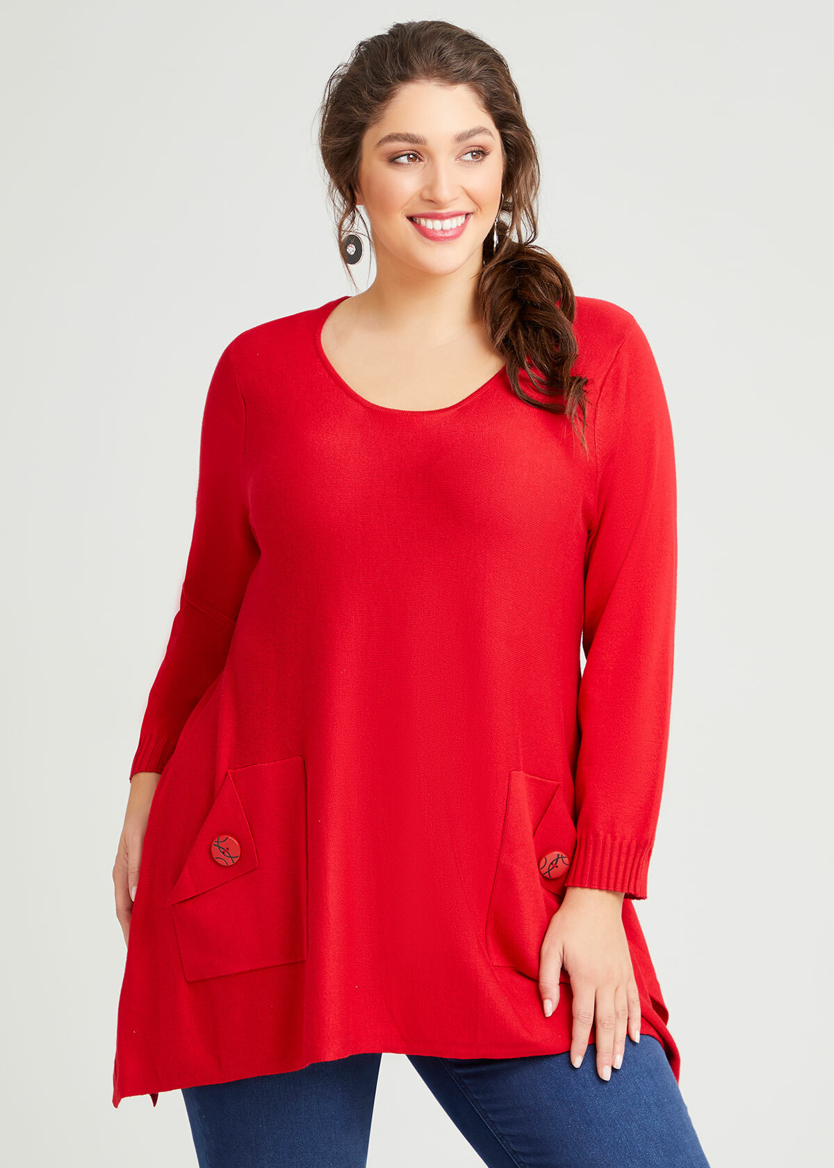 Shop Plus Size Kendra Bamboo Jumper in Red | Taking Shape AU