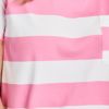 Australian Cotton Stripe Pj Top, berry pop/white, swatch