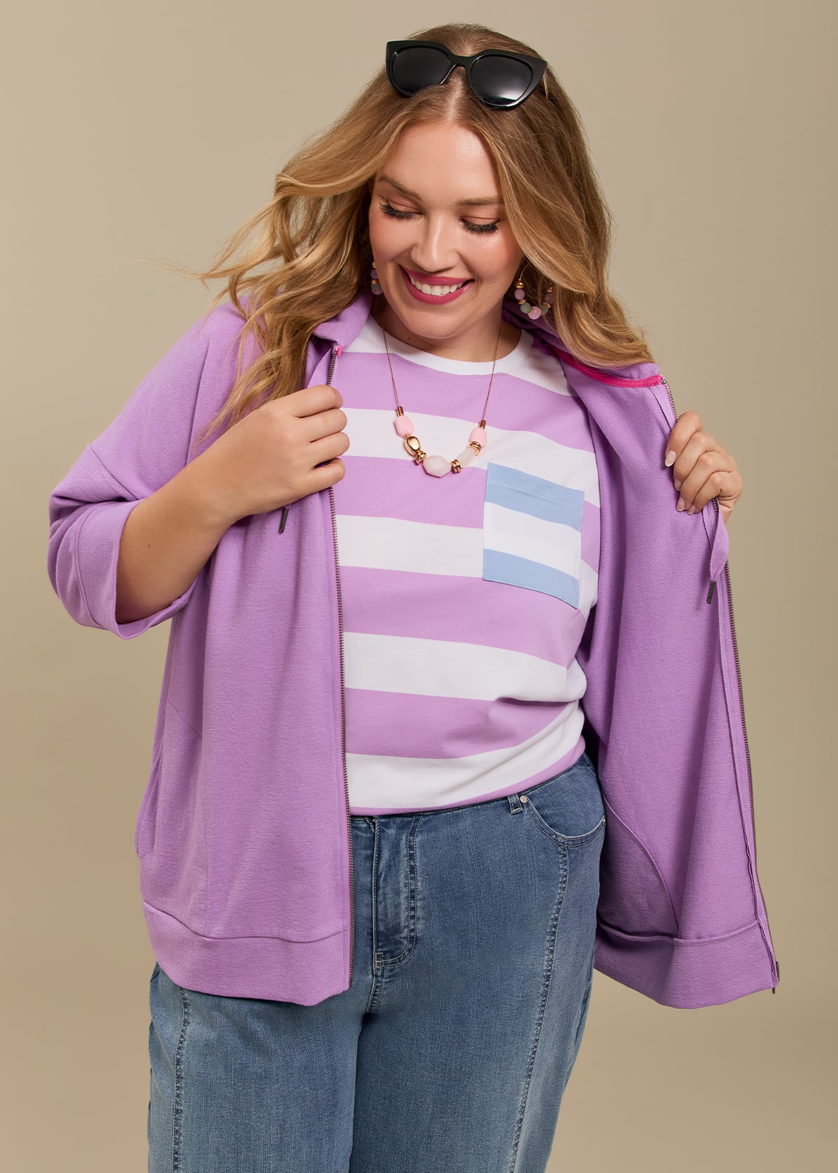 Cotton Mix Stripe Top