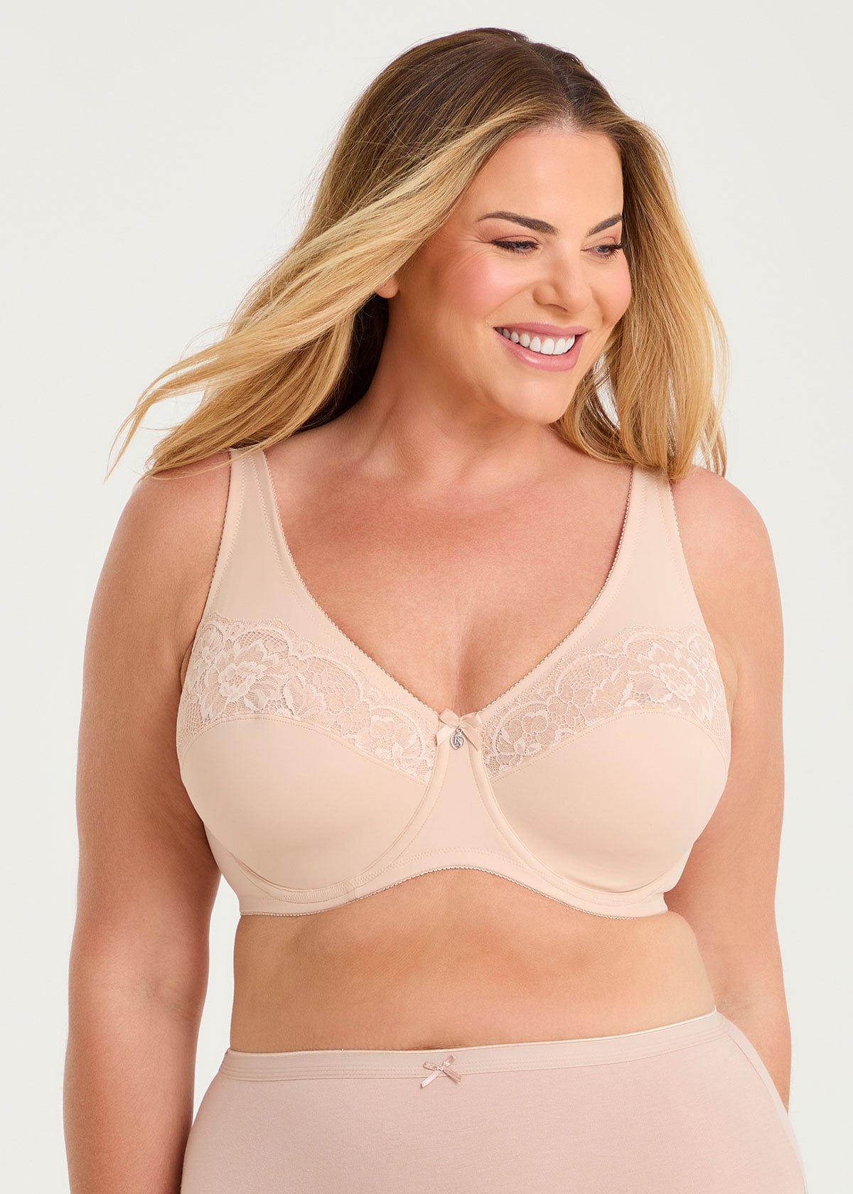 Taking Shape Underwire Lace T-shirt Bra Size 20D in Almond - Plus Size Women's Lingerie