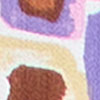 Tie Neck Check Natural Top, print, swatch