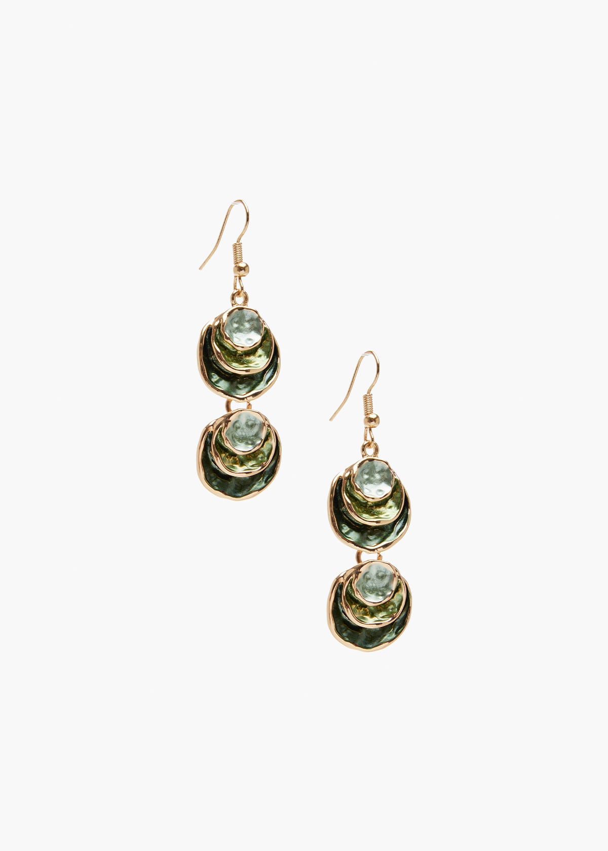 Enamel 2 Drop Earrings
