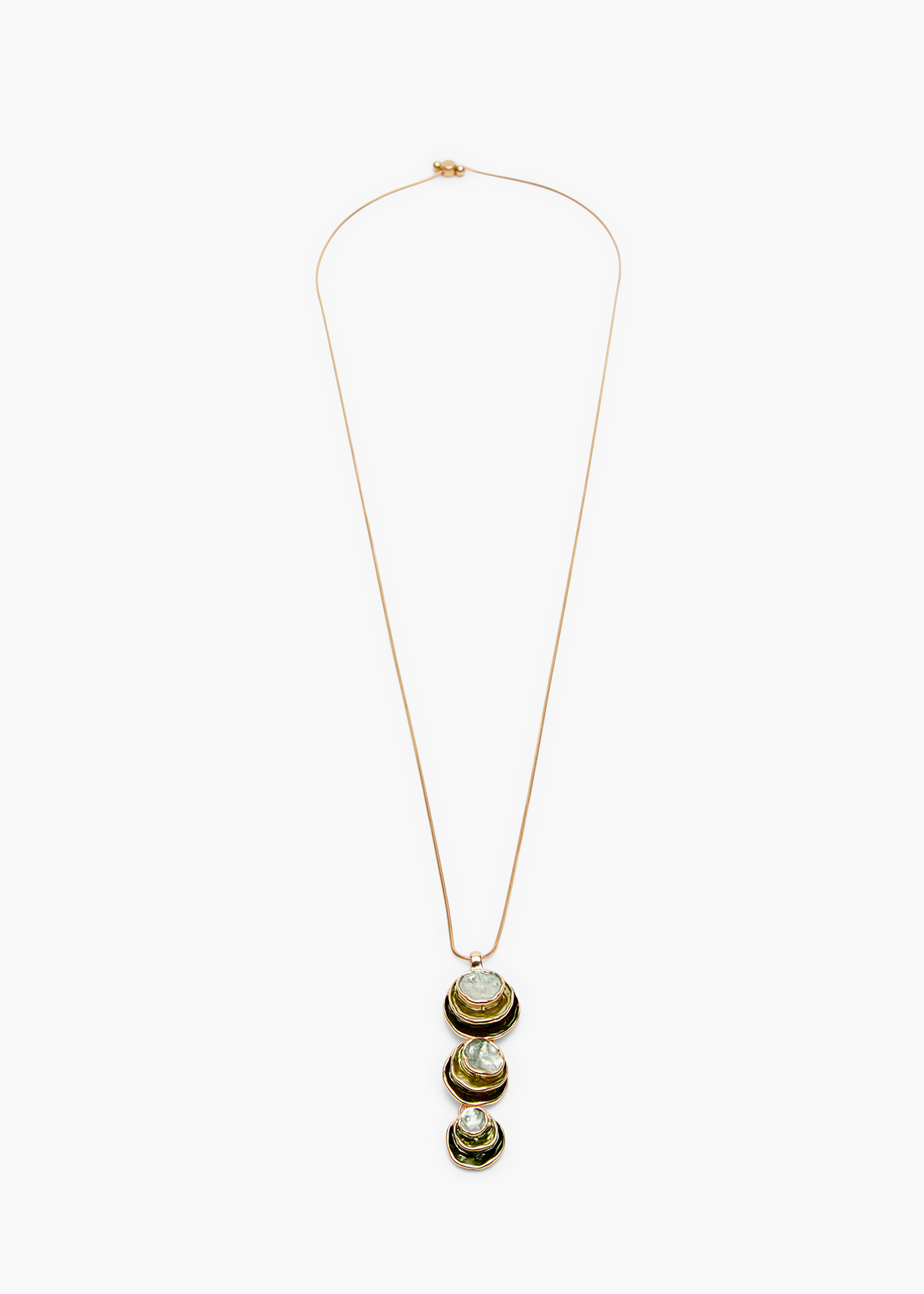 Layered 3 Drop Enamel Necklace