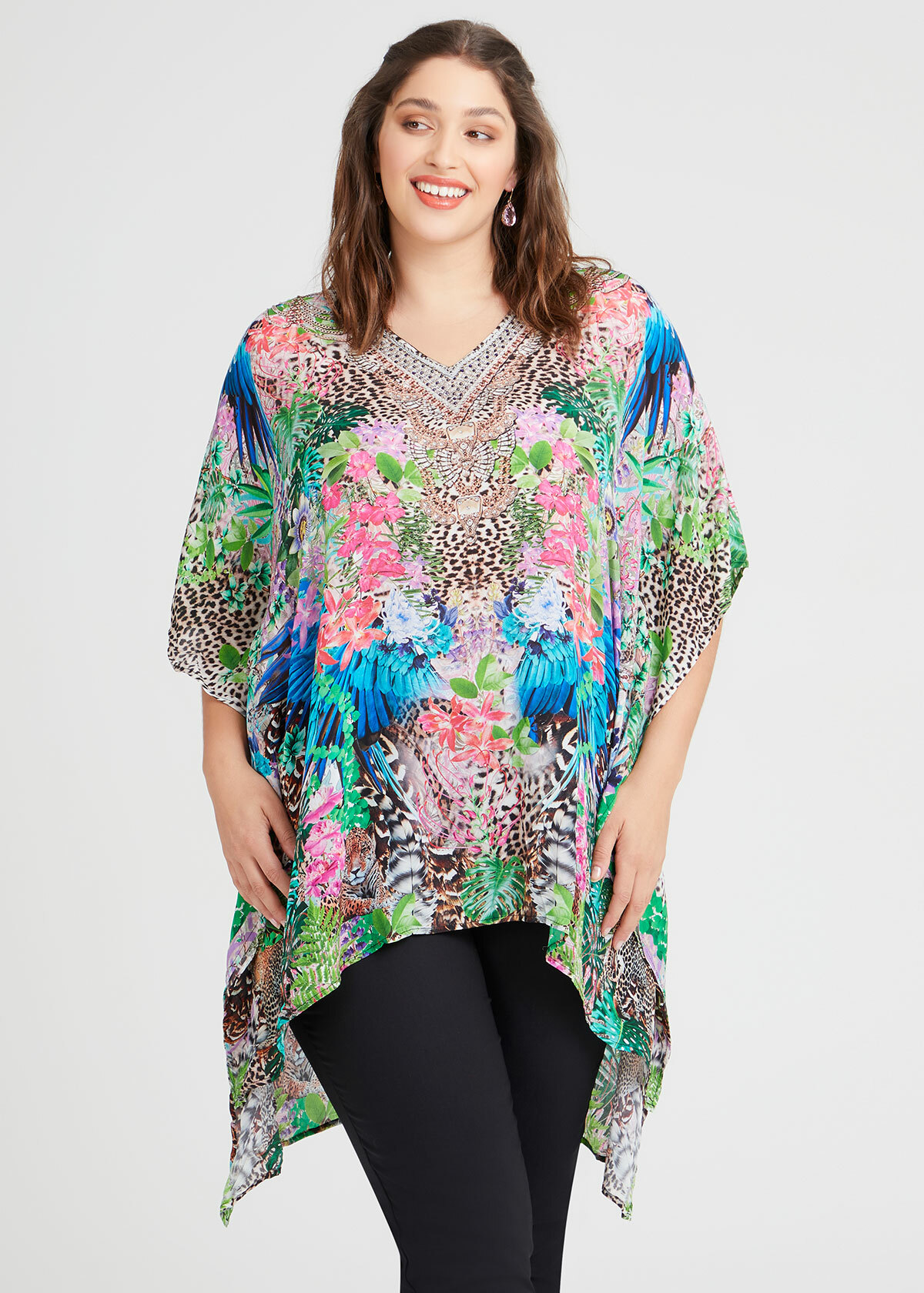 Shop Plus Size Natural Yasawa Kaftan in Print | Taking Shape AU