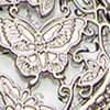 Butterfly Watch Locket Necklace, silver, swatch