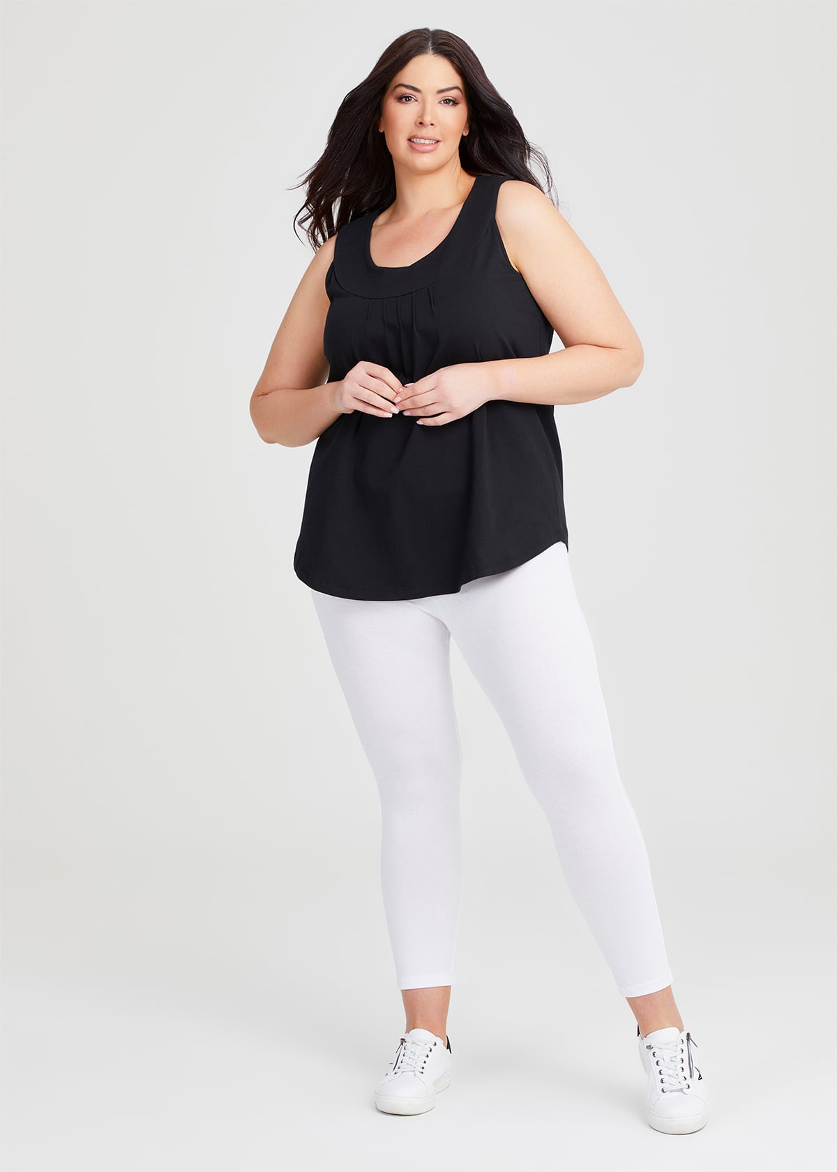 Taking Shape Good Earth Australian Cotton 7 / 8 Legging Size 24 in White - Plus Size Women's Leggings