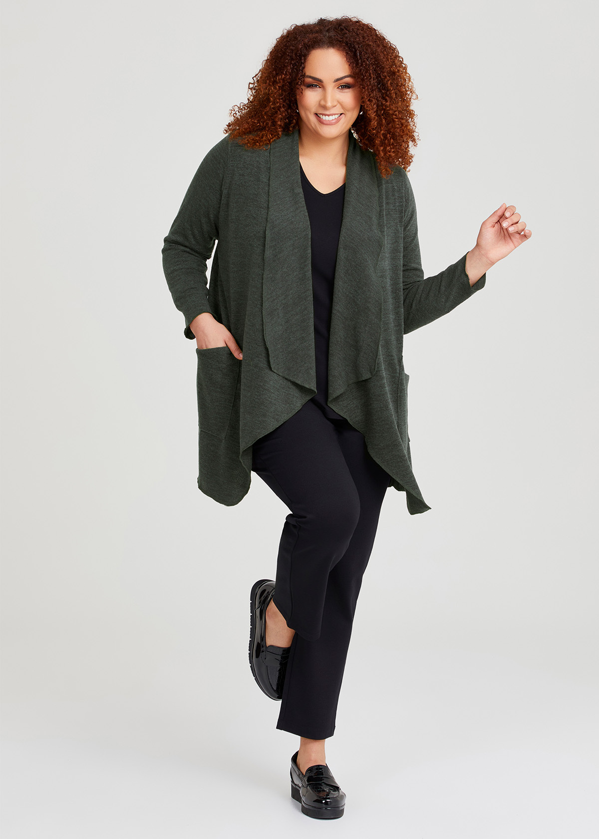 Shop Plus Size Carly Cardigan in Green | Taking Shape AU