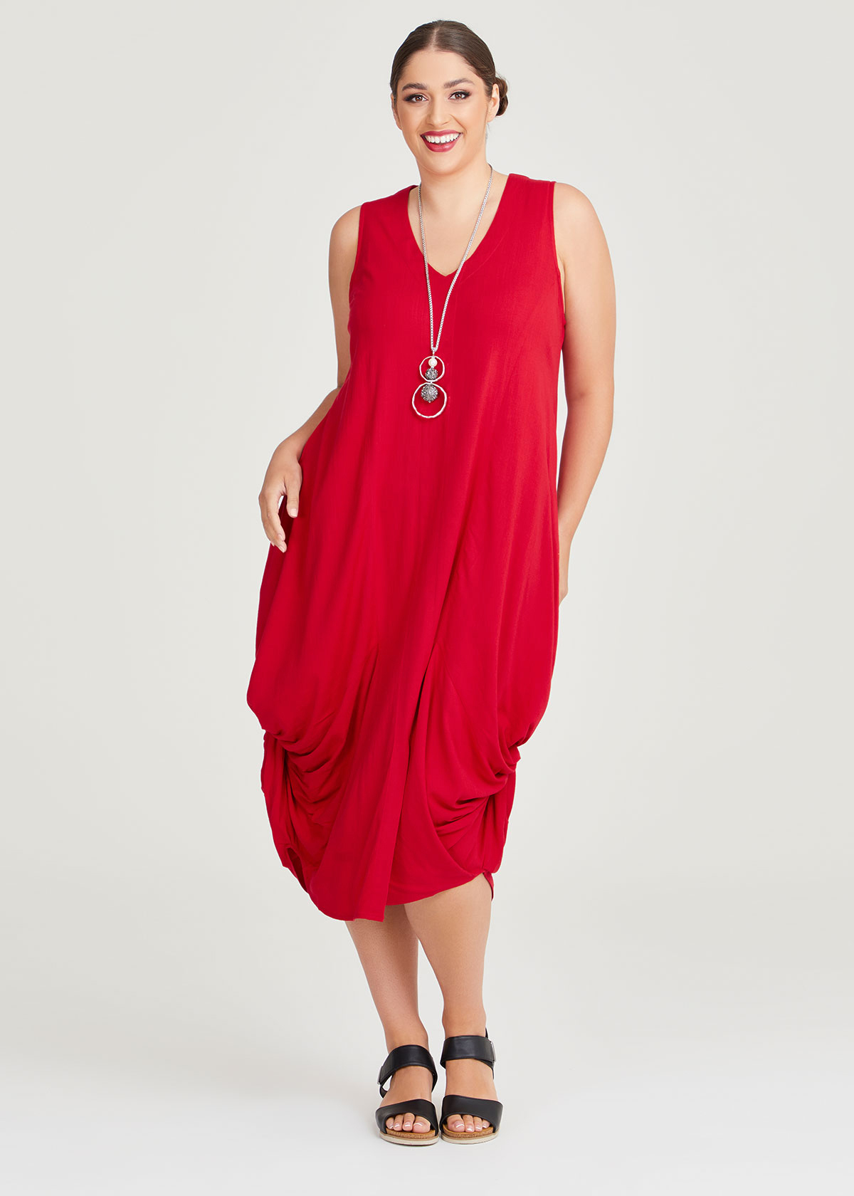 Plus size red dress on sale australia