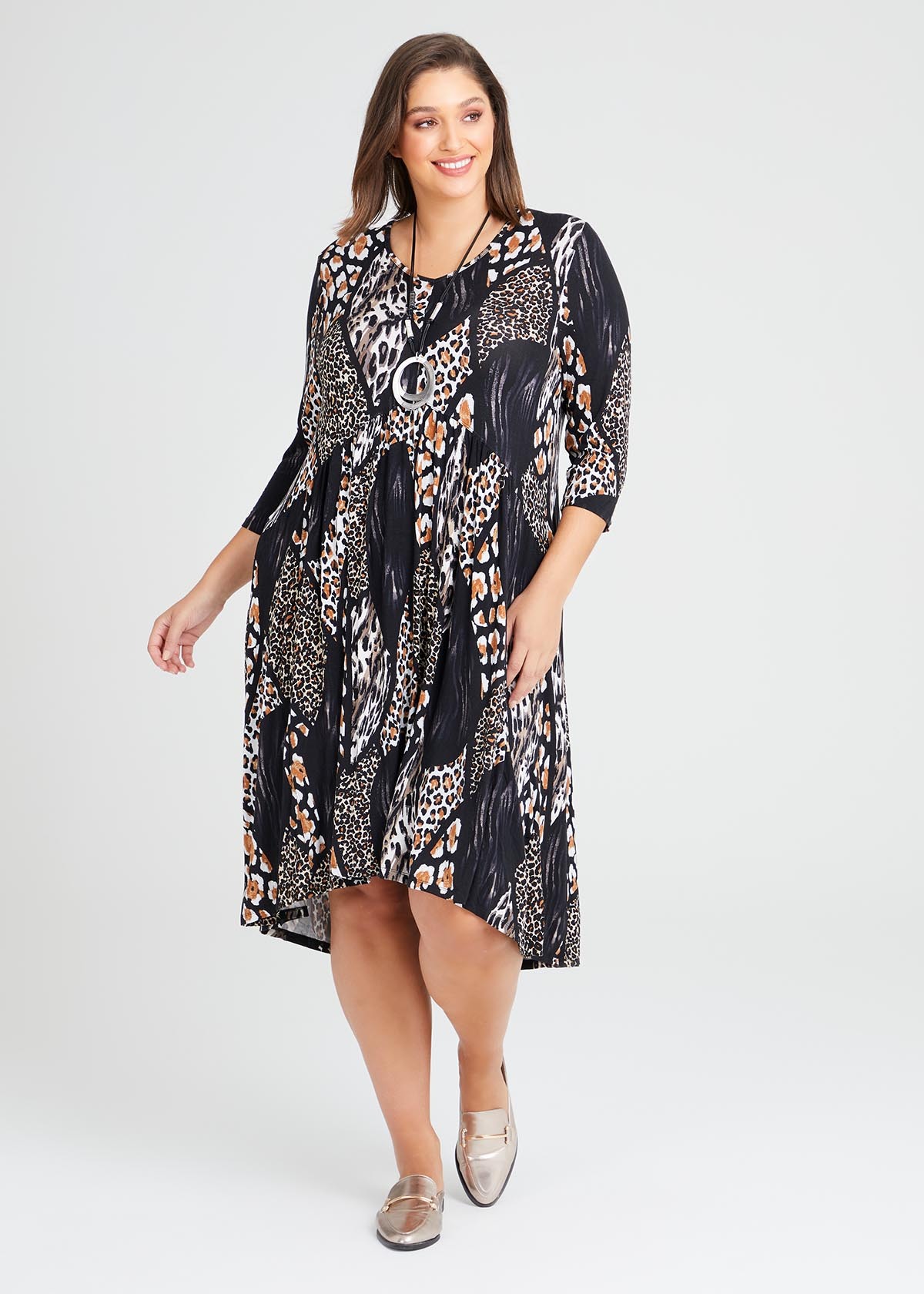 Shop Plus Size Bamboo Expresso Dress in Print | Taking Shape AU