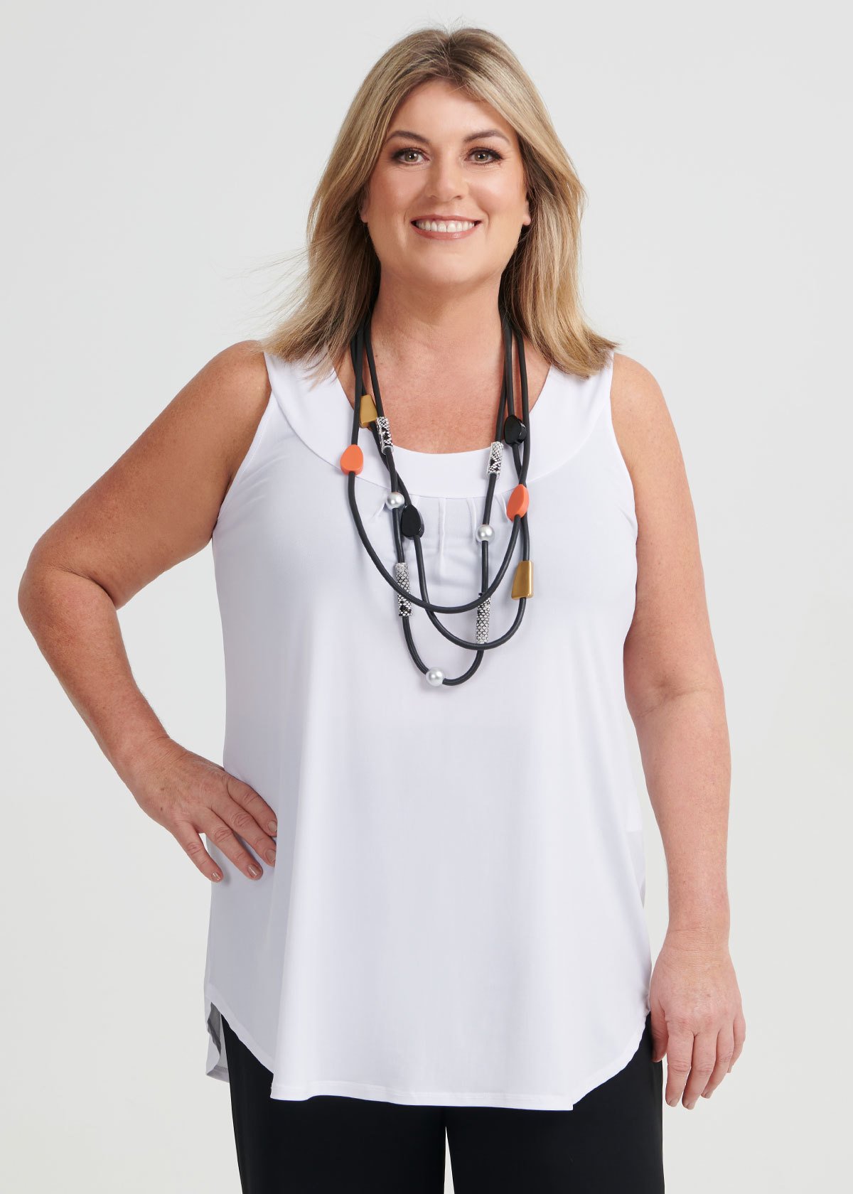 Shop Plus Size Luna Essence Tank, White | Taking Shape AU