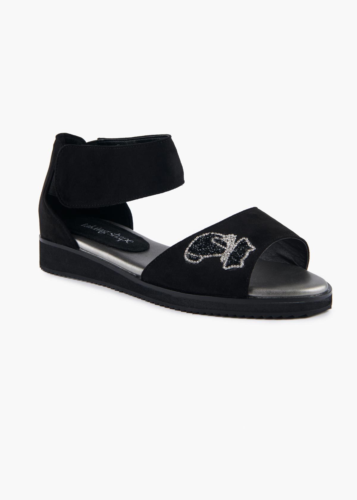 cat sandals black