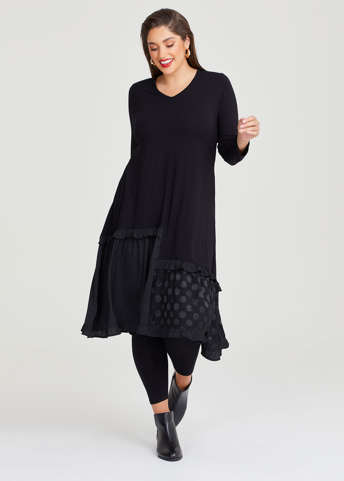 Shop Plus Size Natural Expression Dress in Black | Taking Shape NZ