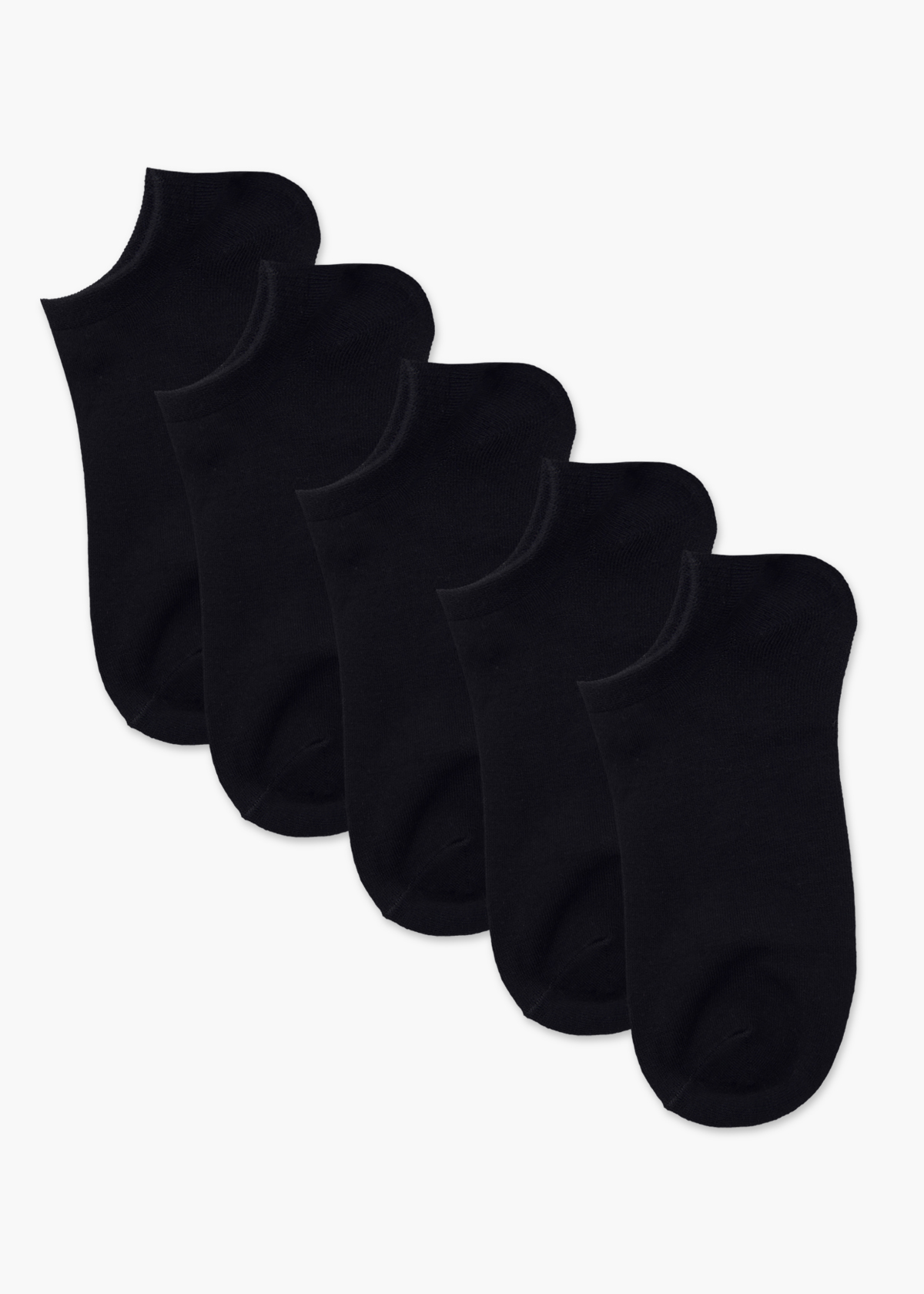 5 Pack Black Bamboo Ankle Socks