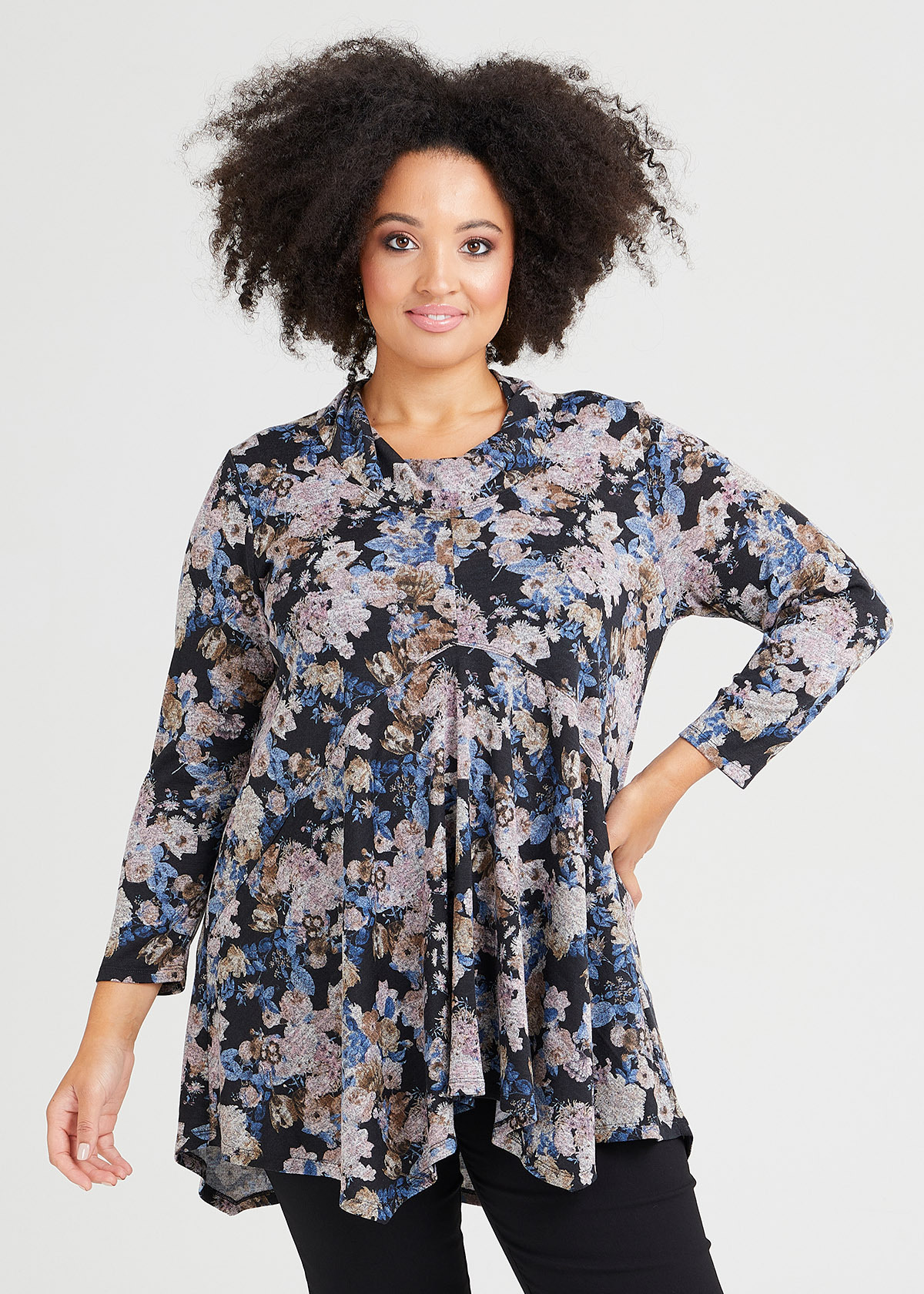 Shop Plus Size Secret Garden Snug Top in Blue | Taking Shape AU