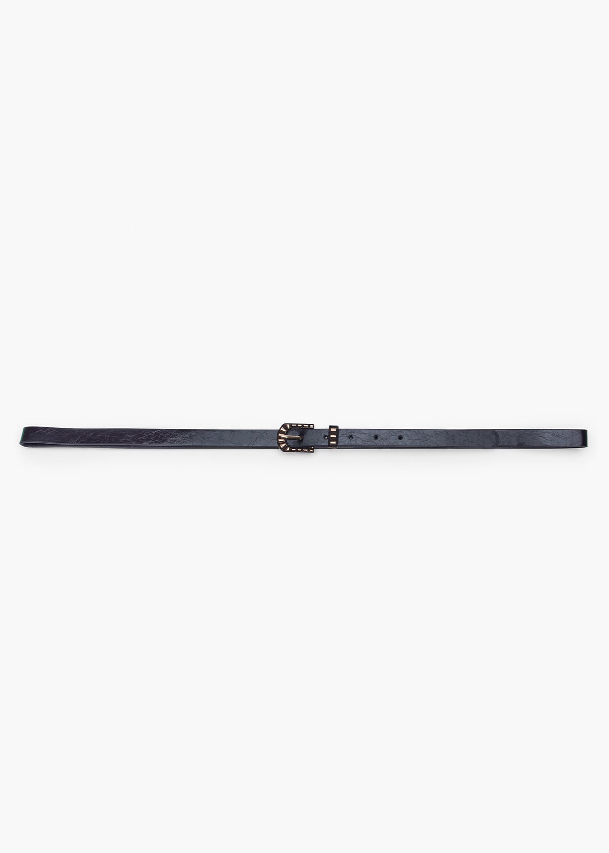 Thin Black and Gold Belt 